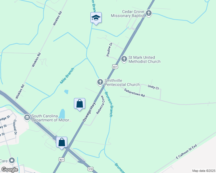 map of restaurants, bars, coffee shops, grocery stores, and more near 800 Salterstown Road in Sumter