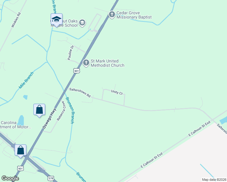 map of restaurants, bars, coffee shops, grocery stores, and more near 959 Unity Court in Sumter