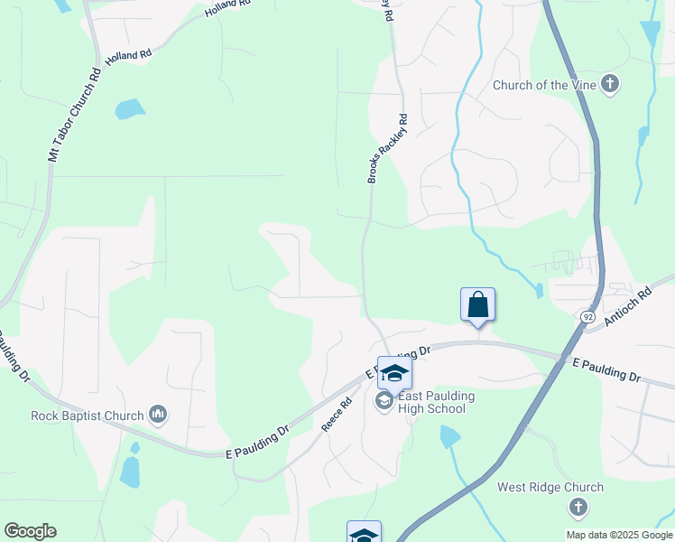 map of restaurants, bars, coffee shops, grocery stores, and more near 271 Brooks Rackley Road in Dallas