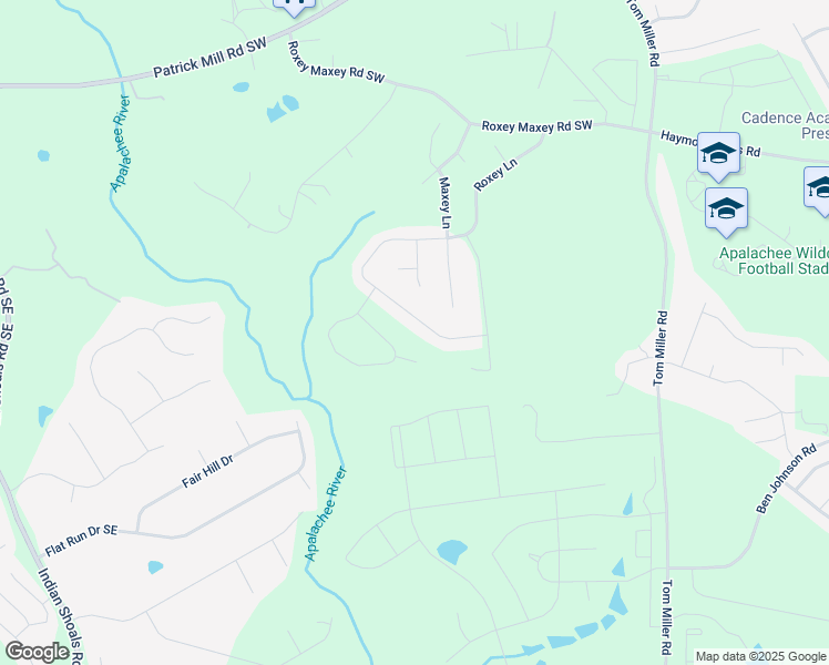 map of restaurants, bars, coffee shops, grocery stores, and more near 1975 Roxey Lane in Winder