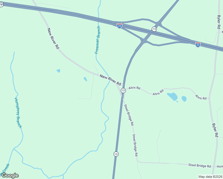 map of restaurants, bars, coffee shops, grocery stores, and more near 127 New River Road in Eldridge