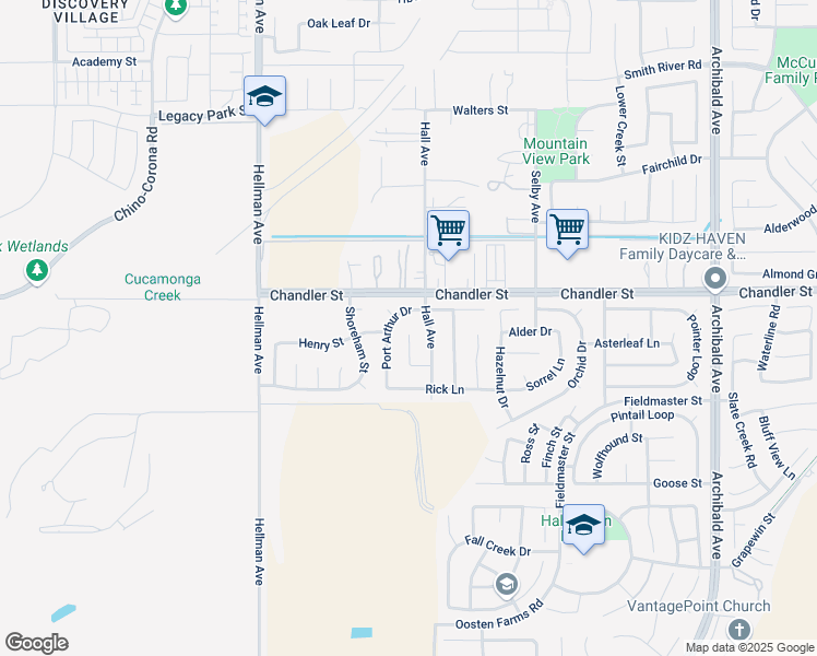 map of restaurants, bars, coffee shops, grocery stores, and more near 7859 Jeannie Ann Circle in Corona