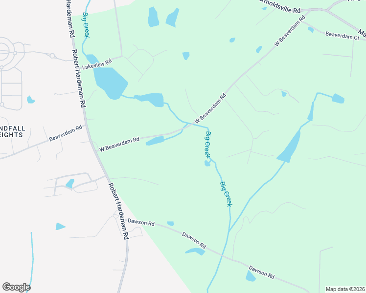 map of restaurants, bars, coffee shops, grocery stores, and more near 175 West Beaverdam Road in Winterville