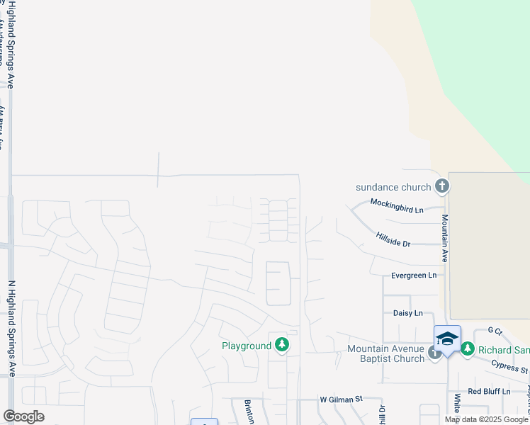 map of restaurants, bars, coffee shops, grocery stores, and more near 2185 Linden Lane in Banning