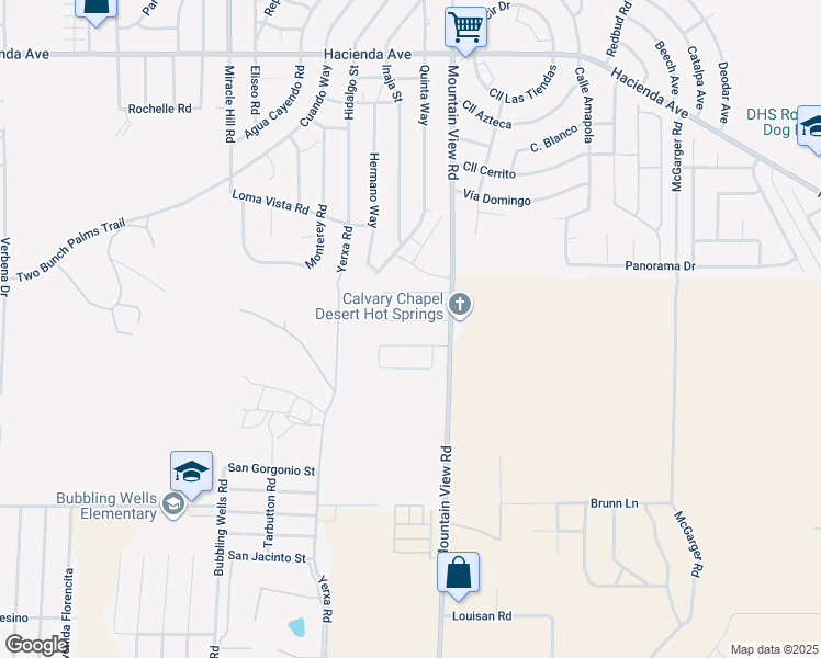map of restaurants, bars, coffee shops, grocery stores, and more near 67933 Alexandria Court in Desert Hot Springs