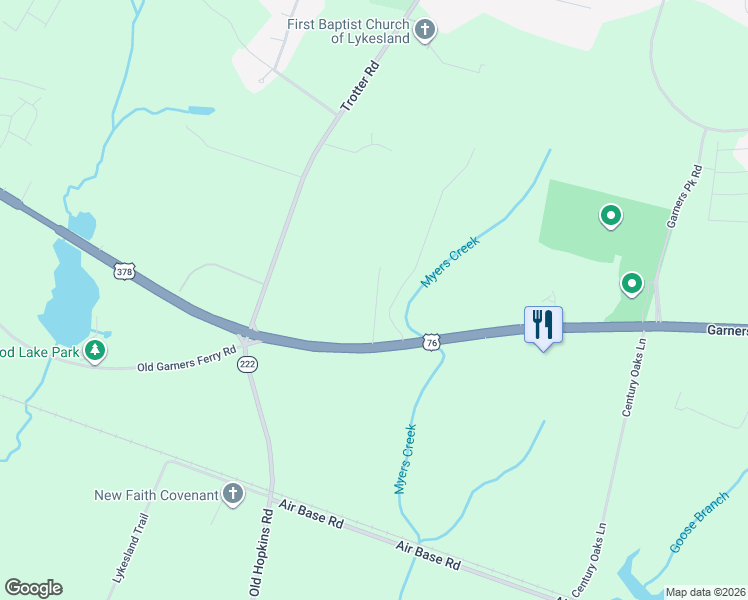 map of restaurants, bars, coffee shops, grocery stores, and more near 8338 Garners Ferry Road in Hopkins