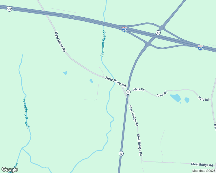 map of restaurants, bars, coffee shops, grocery stores, and more near 127 New River Road in Eldridge