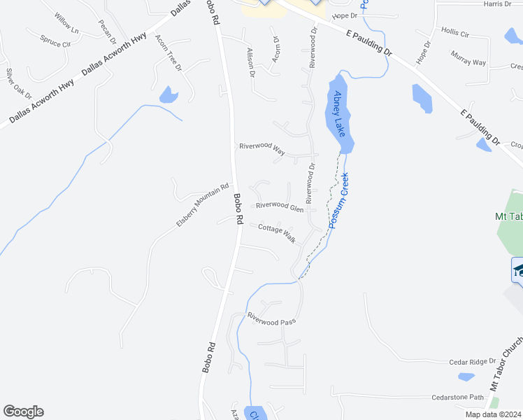 map of restaurants, bars, coffee shops, grocery stores, and more near 179 Riverwood Glen in Dallas