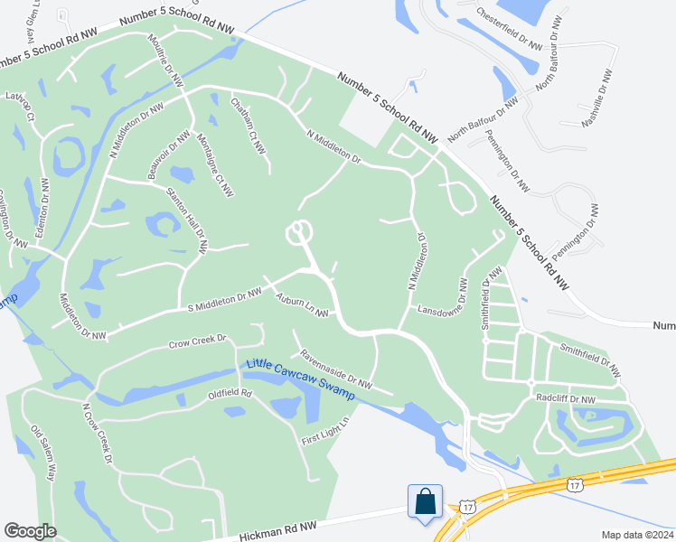 map of restaurants, bars, coffee shops, grocery stores, and more near 330 South Middleton Drive Northwest in Calabash