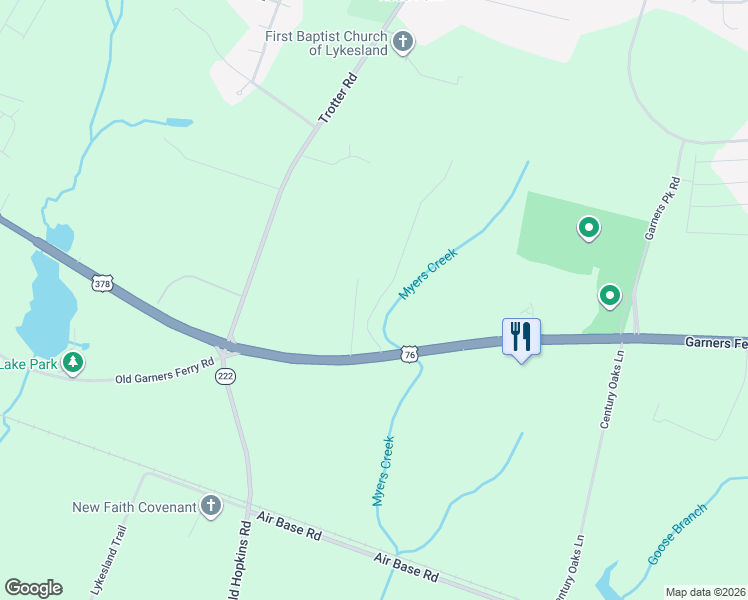 map of restaurants, bars, coffee shops, grocery stores, and more near 8332 Garners Ferry Road in Hopkins