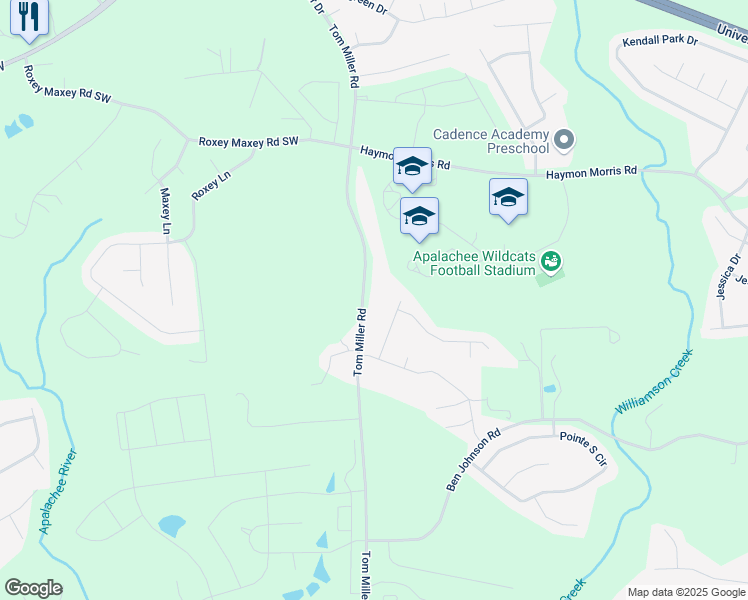 map of restaurants, bars, coffee shops, grocery stores, and more near 852 Tom Miller Road in Bethlehem