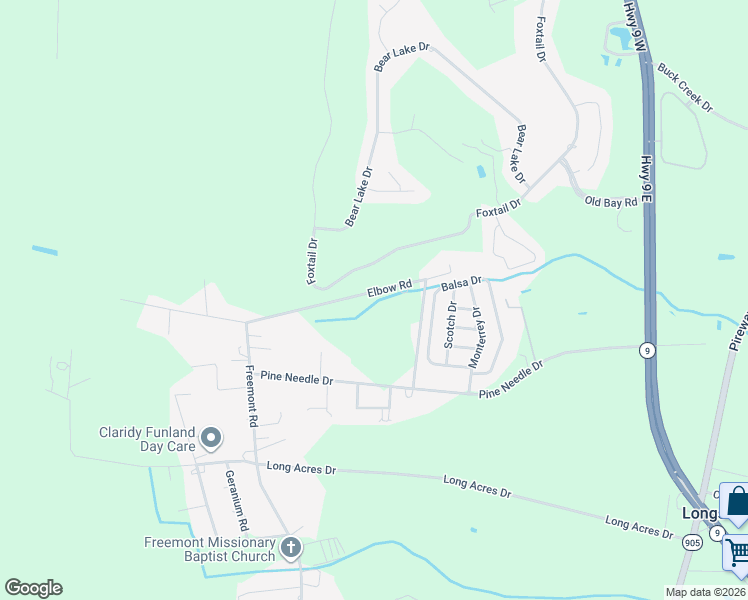 map of restaurants, bars, coffee shops, grocery stores, and more near 800 Elbow Road in Longs