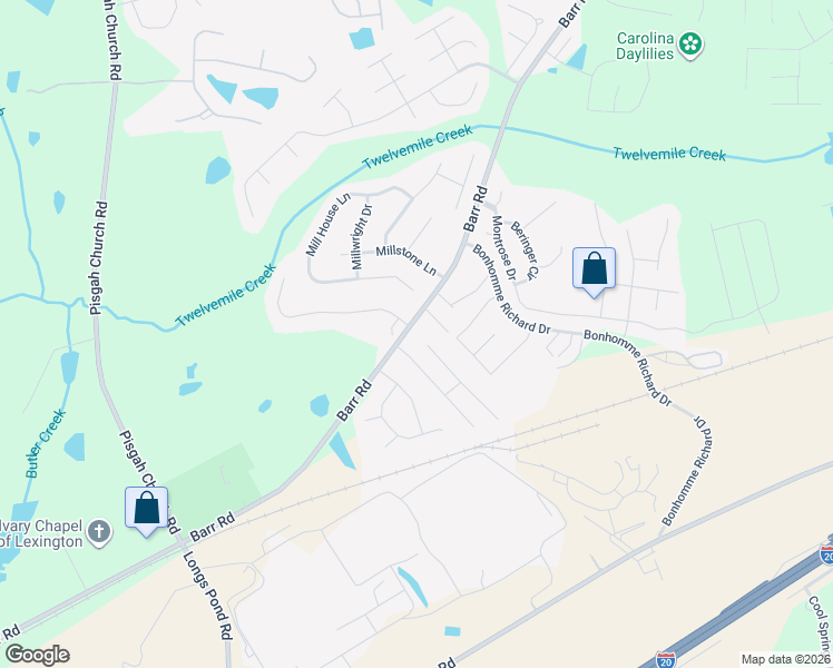 map of restaurants, bars, coffee shops, grocery stores, and more near 949 Barr Road in Lexington