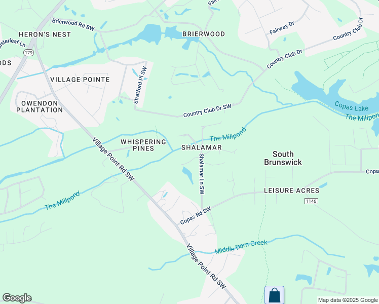 map of restaurants, bars, coffee shops, grocery stores, and more near 4110 Jennys Lane Southwest in Shallotte