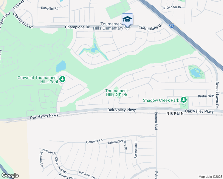 map of restaurants, bars, coffee shops, grocery stores, and more near 36421 Straightaway Drive in Beaumont