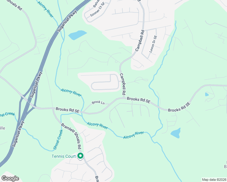 map of restaurants, bars, coffee shops, grocery stores, and more near 1646 Wilson Manor Circle Southeast in Lawrenceville
