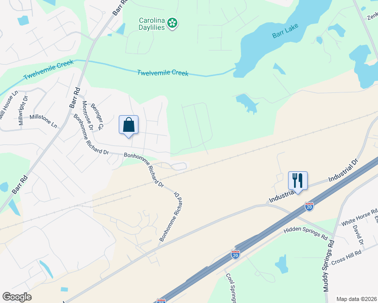 map of restaurants, bars, coffee shops, grocery stores, and more near 358 Montrose Drive in Lexington