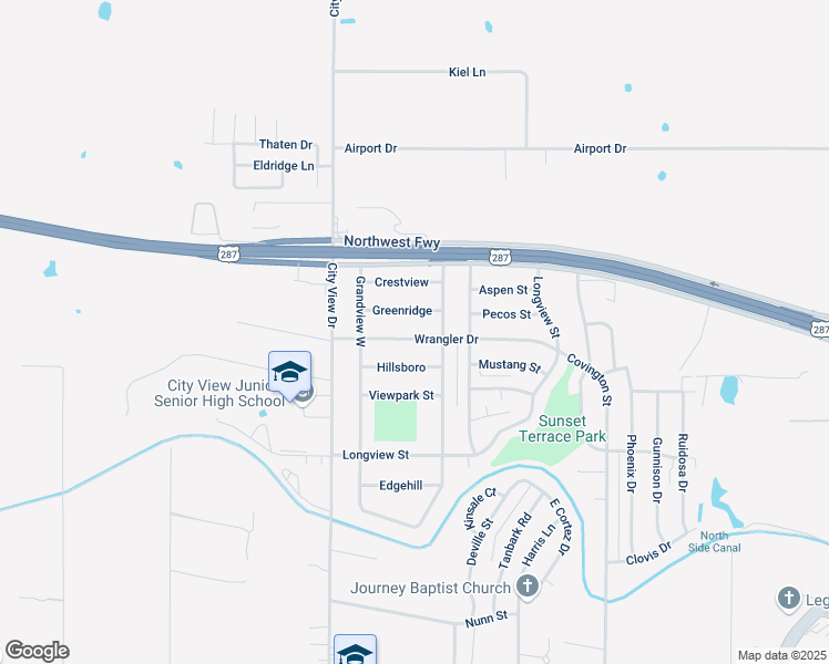 map of restaurants, bars, coffee shops, grocery stores, and more near 4308 Wrangler Drive in Wichita Falls