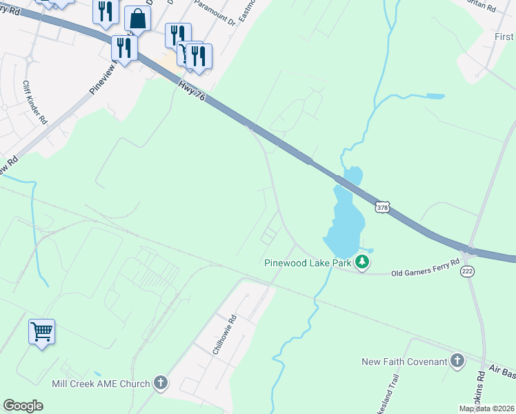 map of restaurants, bars, coffee shops, grocery stores, and more near 8041 Garners Ferry Road in Columbia
