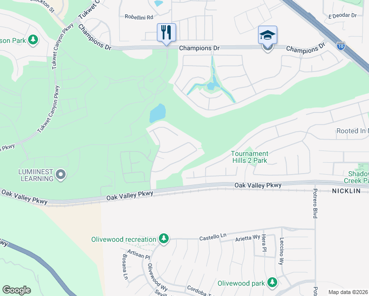 map of restaurants, bars, coffee shops, grocery stores, and more near 35227 Vernon Drive in Beaumont