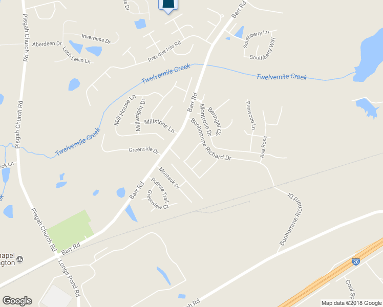 map of restaurants, bars, coffee shops, grocery stores, and more near Bonhomme Circle in Lexington