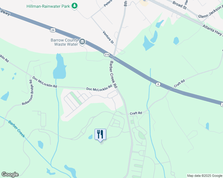 map of restaurants, bars, coffee shops, grocery stores, and more near 2189 Bessbrook Square in Statham