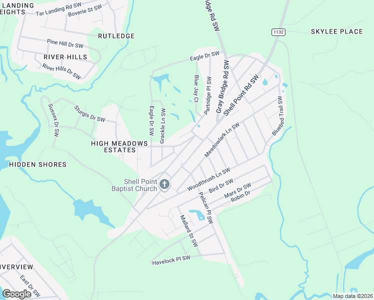 map of restaurants, bars, coffee shops, grocery stores, and more near 2974 Shell Point Road in Shallotte