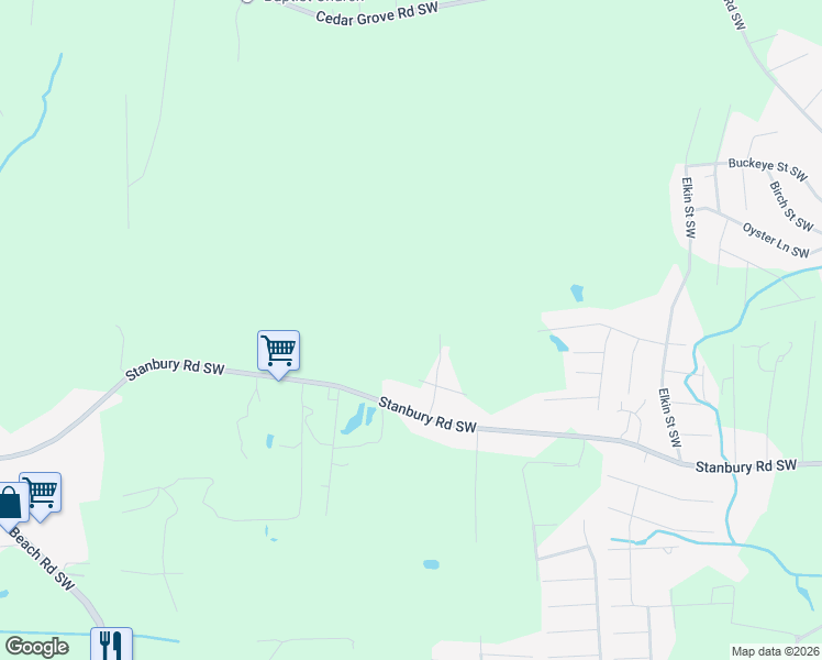 map of restaurants, bars, coffee shops, grocery stores, and more near 2145 Ellis Rd in Brunswick