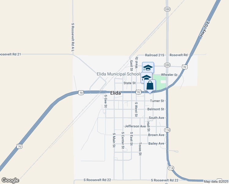 map of restaurants, bars, coffee shops, grocery stores, and more near 801 Clark Street in Elida