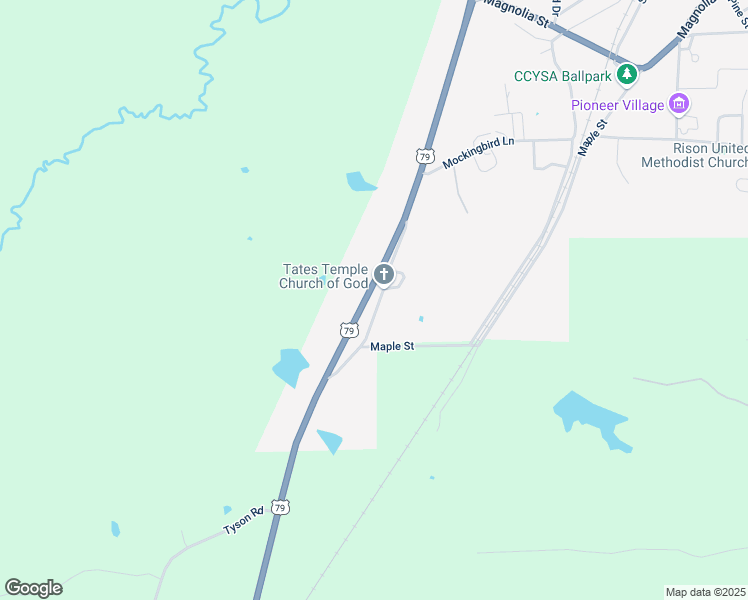map of restaurants, bars, coffee shops, grocery stores, and more near 101 U.S. 79 in Rison