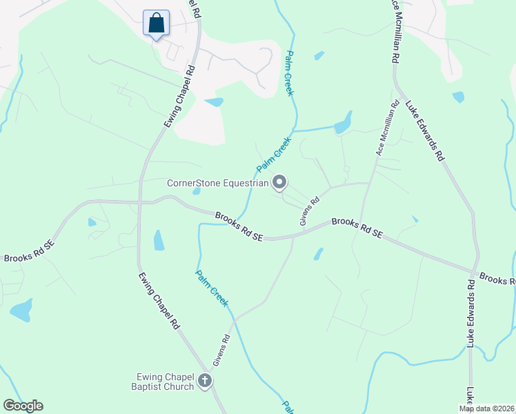 map of restaurants, bars, coffee shops, grocery stores, and more near 1988 Brooks Road Southeast in Dacula