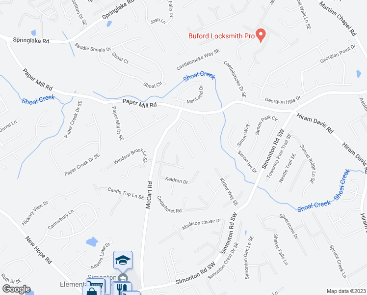 map of restaurants, bars, coffee shops, grocery stores, and more near 480 Allens Landing Court in Lawrenceville