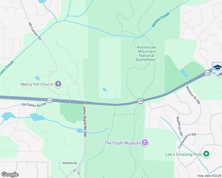 map of restaurants, bars, coffee shops, grocery stores, and more near 111 Hardage Drive Southwest in Marietta