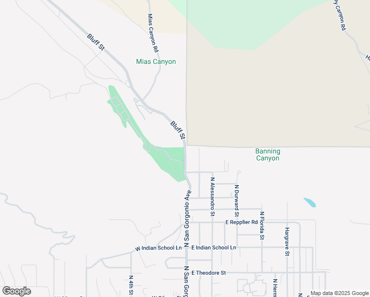 map of restaurants, bars, coffee shops, grocery stores, and more near 2400 North San Gorgonio Avenue in Banning