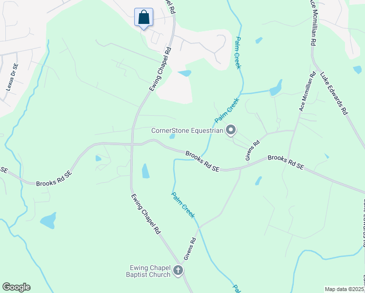 map of restaurants, bars, coffee shops, grocery stores, and more near 1950 Brooks Road Southeast in Dacula