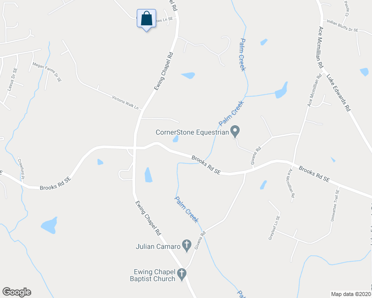 map of restaurants, bars, coffee shops, grocery stores, and more near 1950 Brooks Road Southeast in Dacula
