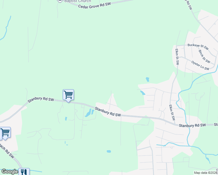 map of restaurants, bars, coffee shops, grocery stores, and more near 2145 Ellis Road in Brunswick County