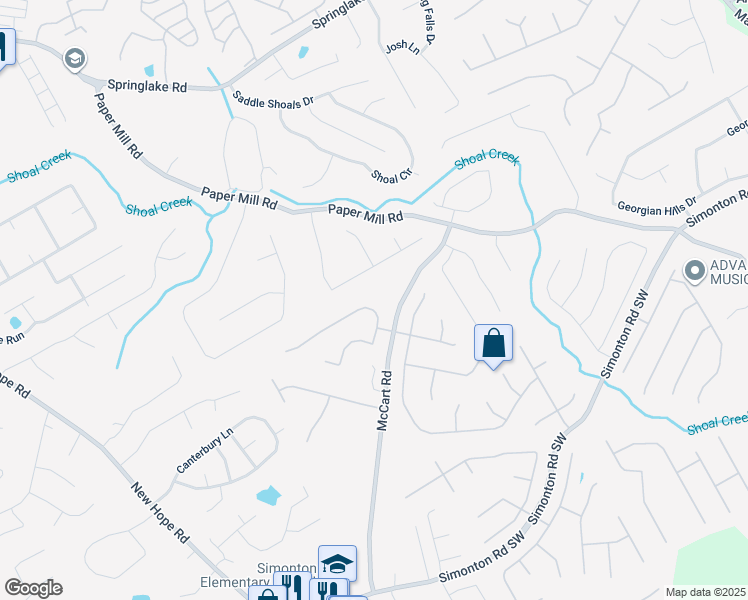 map of restaurants, bars, coffee shops, grocery stores, and more near 470 Windsor Brook Lane Southeast in Lawrenceville