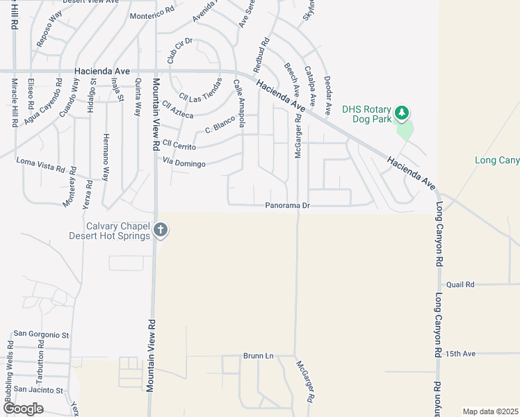 map of restaurants, bars, coffee shops, grocery stores, and more near 68381 Panorama Drive in Desert Hot Springs