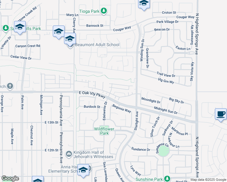 map of restaurants, bars, coffee shops, grocery stores, and more near 1419 Damera in Beaumont