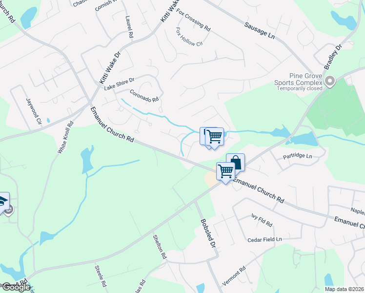map of restaurants, bars, coffee shops, grocery stores, and more near 107 Emanuel Creek Drive in West Columbia