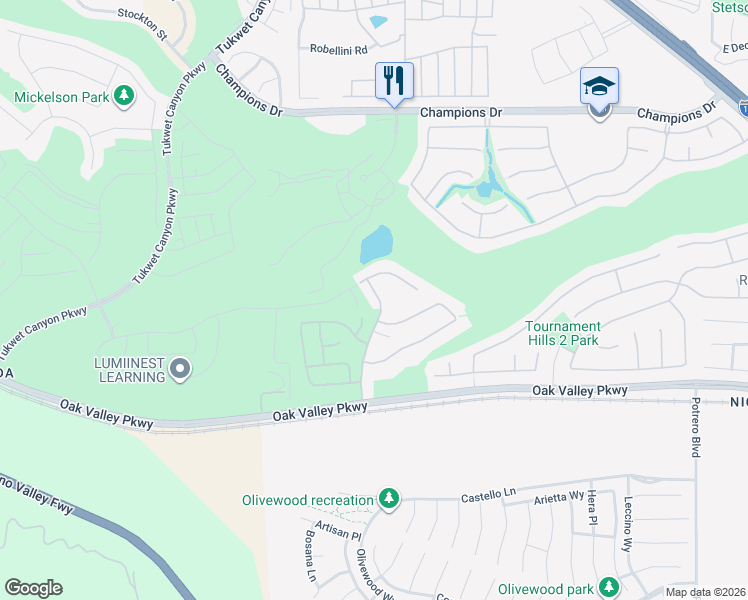 map of restaurants, bars, coffee shops, grocery stores, and more near 11479 Sheridan Way in Beaumont