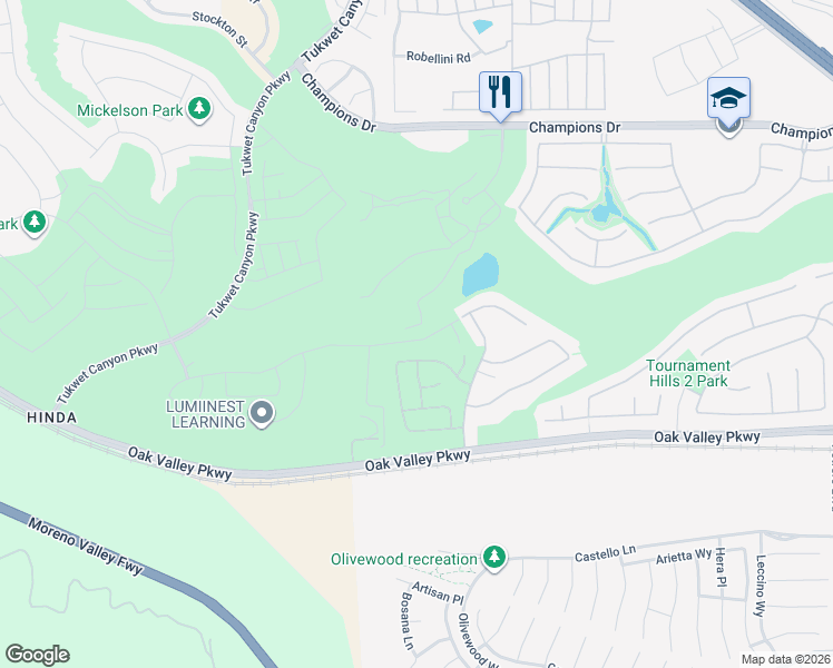 map of restaurants, bars, coffee shops, grocery stores, and more near 35354 Price Street in Beaumont