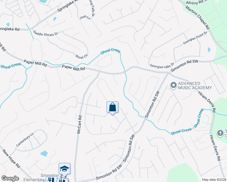 map of restaurants, bars, coffee shops, grocery stores, and more near 680 Allen's Landing Drive Southeast in Lawrenceville
