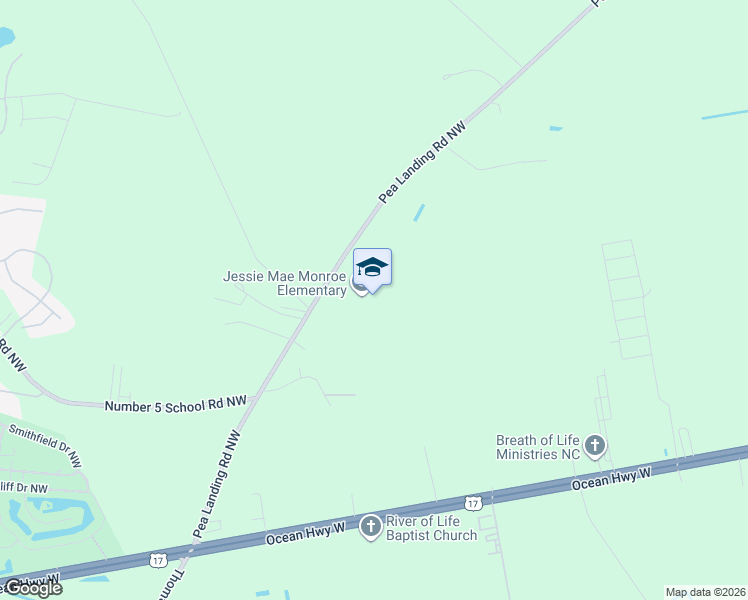 map of restaurants, bars, coffee shops, grocery stores, and more near 250 Pea Landing Road Northwest in Ash