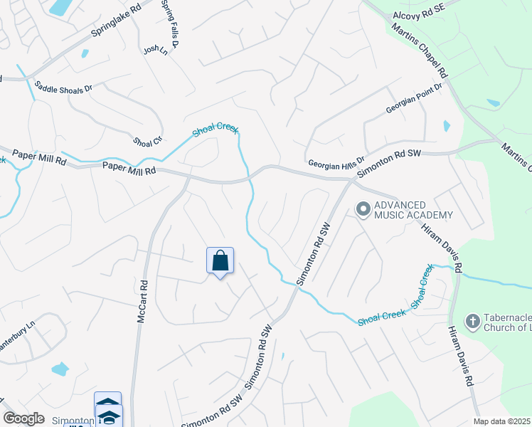 map of restaurants, bars, coffee shops, grocery stores, and more near 656 Simon Ive Drive in Lawrenceville