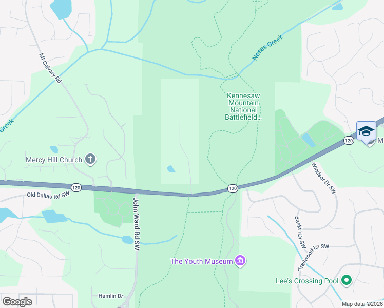 map of restaurants, bars, coffee shops, grocery stores, and more near 150 Hardage Drive Southwest in Marietta