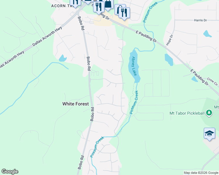 map of restaurants, bars, coffee shops, grocery stores, and more near 37 Riverwood Court in Dallas