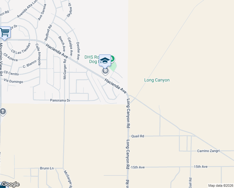 map of restaurants, bars, coffee shops, grocery stores, and more near 69051 Overlook Drive in Desert Hot Springs