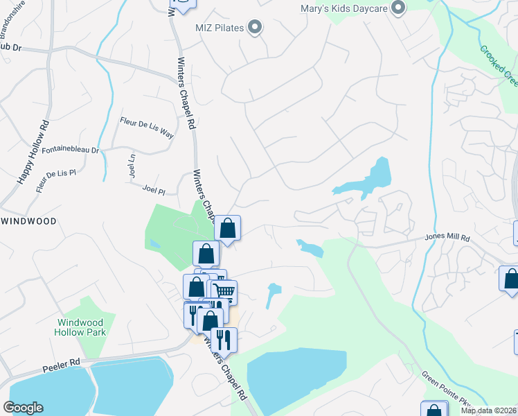 map of restaurants, bars, coffee shops, grocery stores, and more near 2941 Ridgelock Court in Doraville